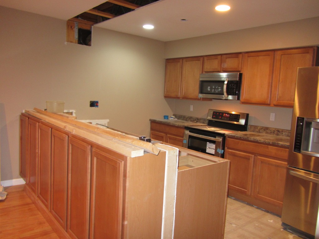 Kitchen Remodel - cabinets moved