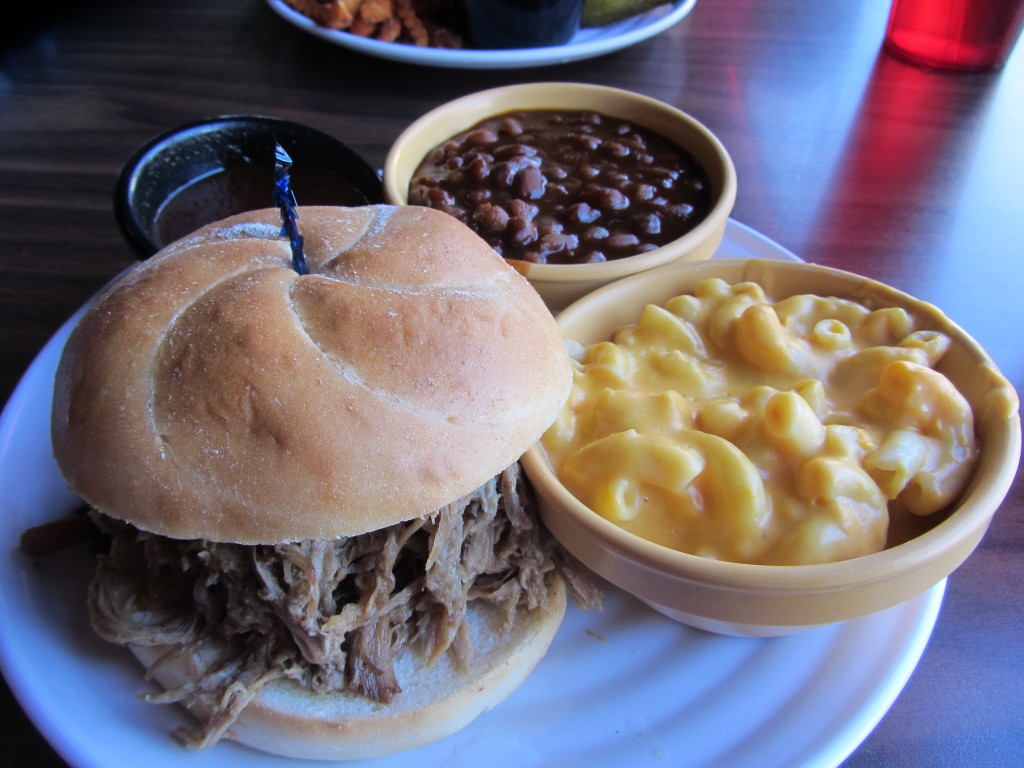 Smokehouse on Shelby pulled pork sandwich