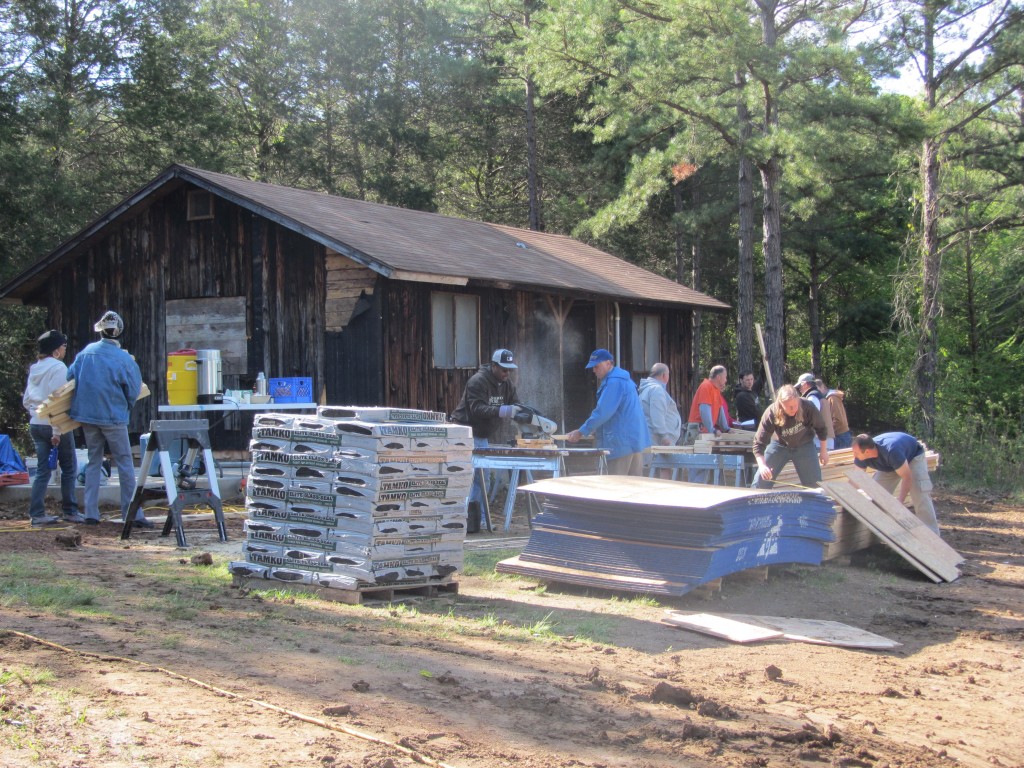 Sherwood Forest Camp Trades Weekend - group of volunteers