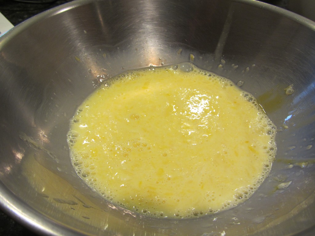 Baked Pancake Squares  liquids mixed