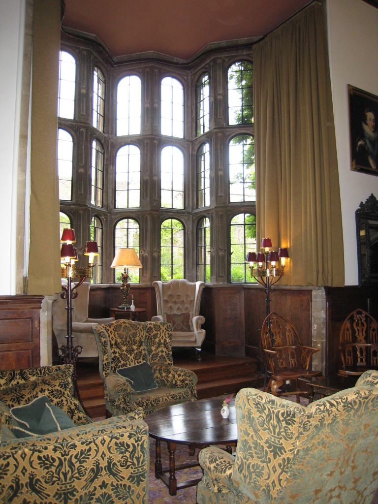 Thornbury Castle Hotel - wall of windows