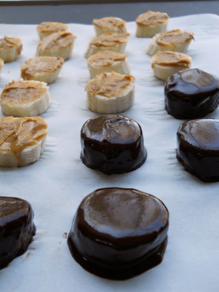 Pinterest banana peanut butter chocolate bites