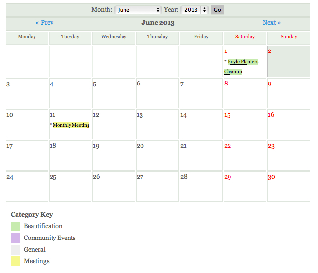 Calendar wordpress plugin