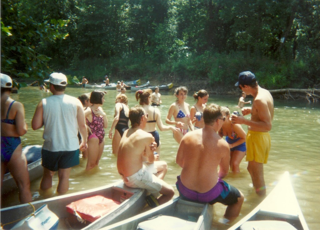 Canoe float trip 1995