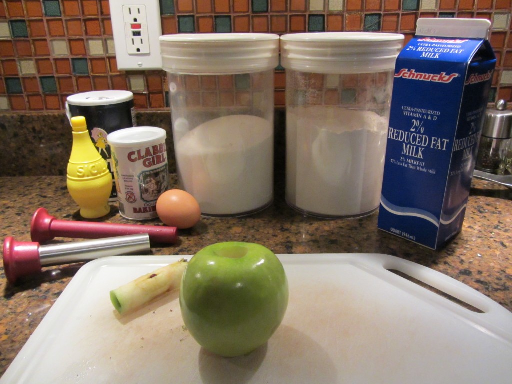 Sweet apple fritters recipe ingredients