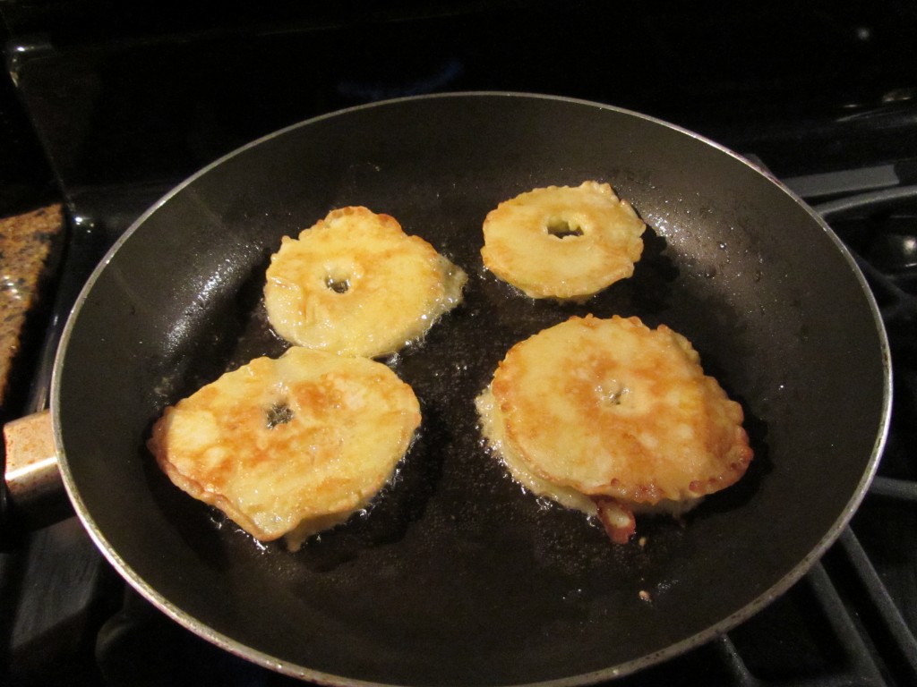 Sweet apple fritters recipe - browned apples