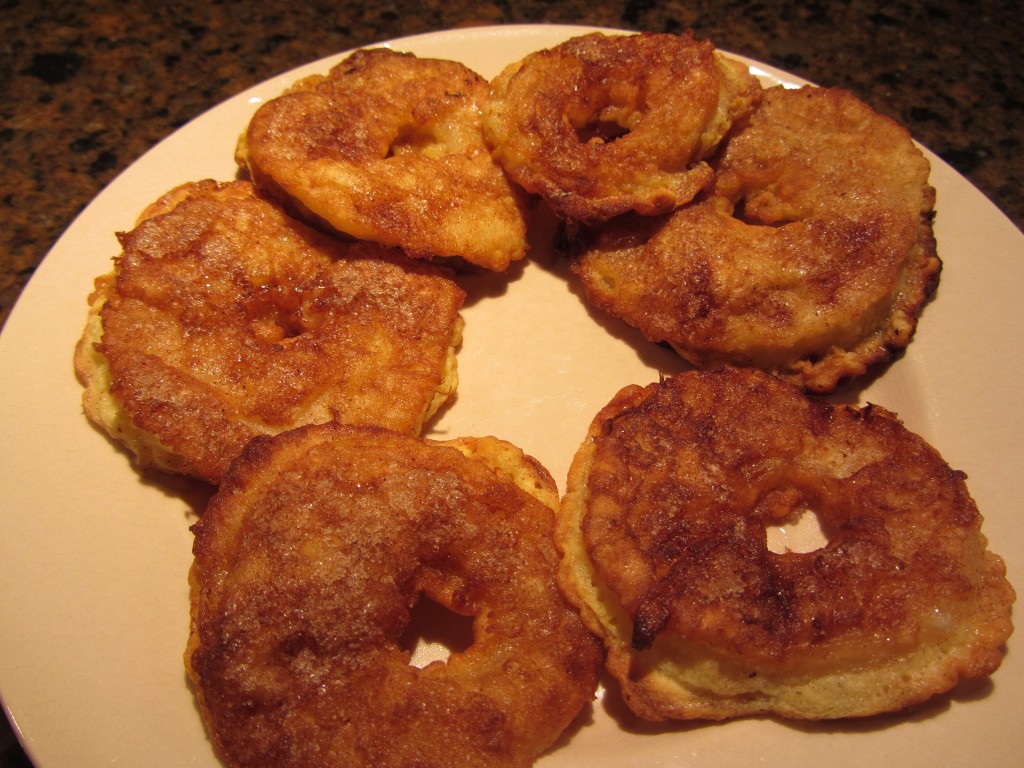 Sweet apple fritter recipe after baking