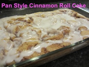 Cinnamon roll cake recipe
