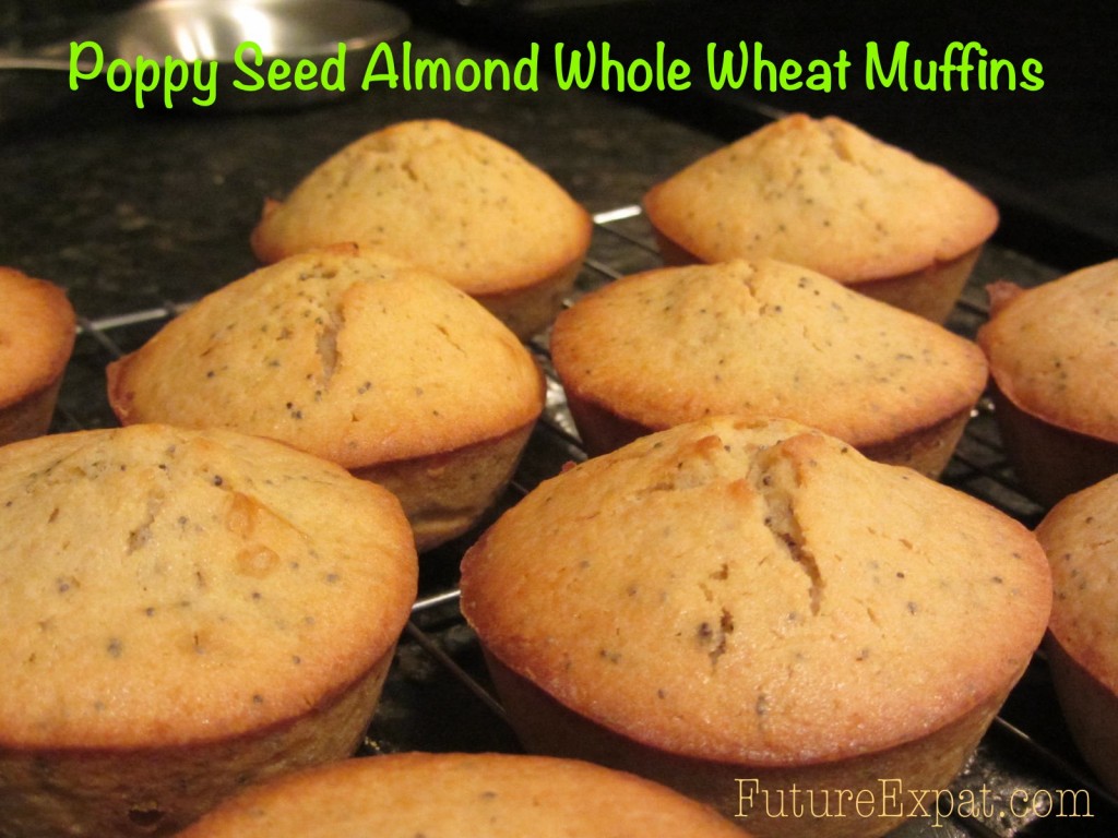 Poppy seed almond muffins