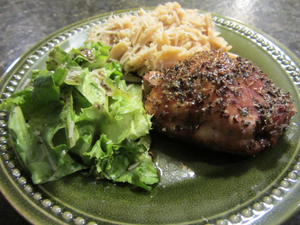 Balsamic Baken Chicken - on dinner plate