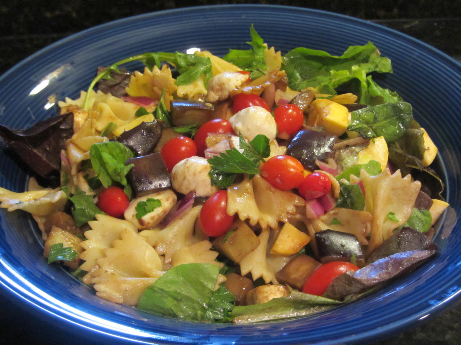 Healthy Side Dish: Balsamic Eggplant Pasta Salad