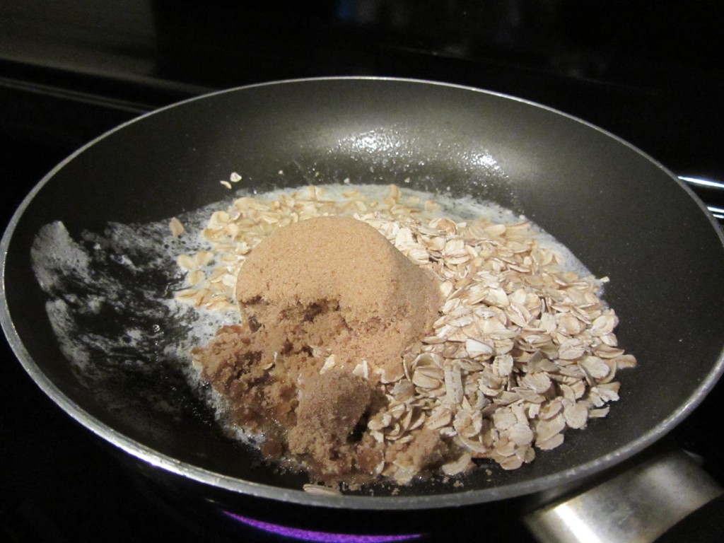 Oatmeal brown sugar topping preparation