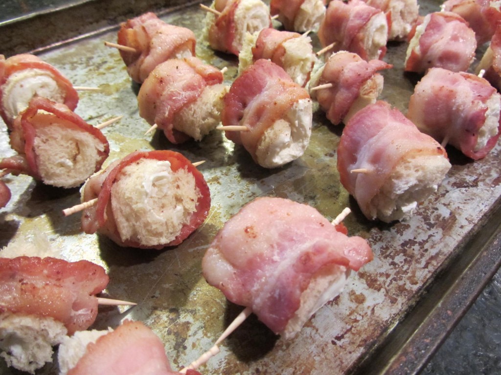 Bacon Cream Cheese Roll-Ups ready for the oven