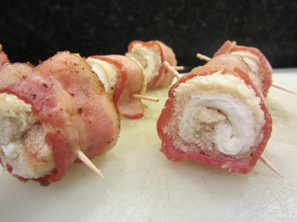 Bacon Cream Cheese Roll-Ups with toothbpicks