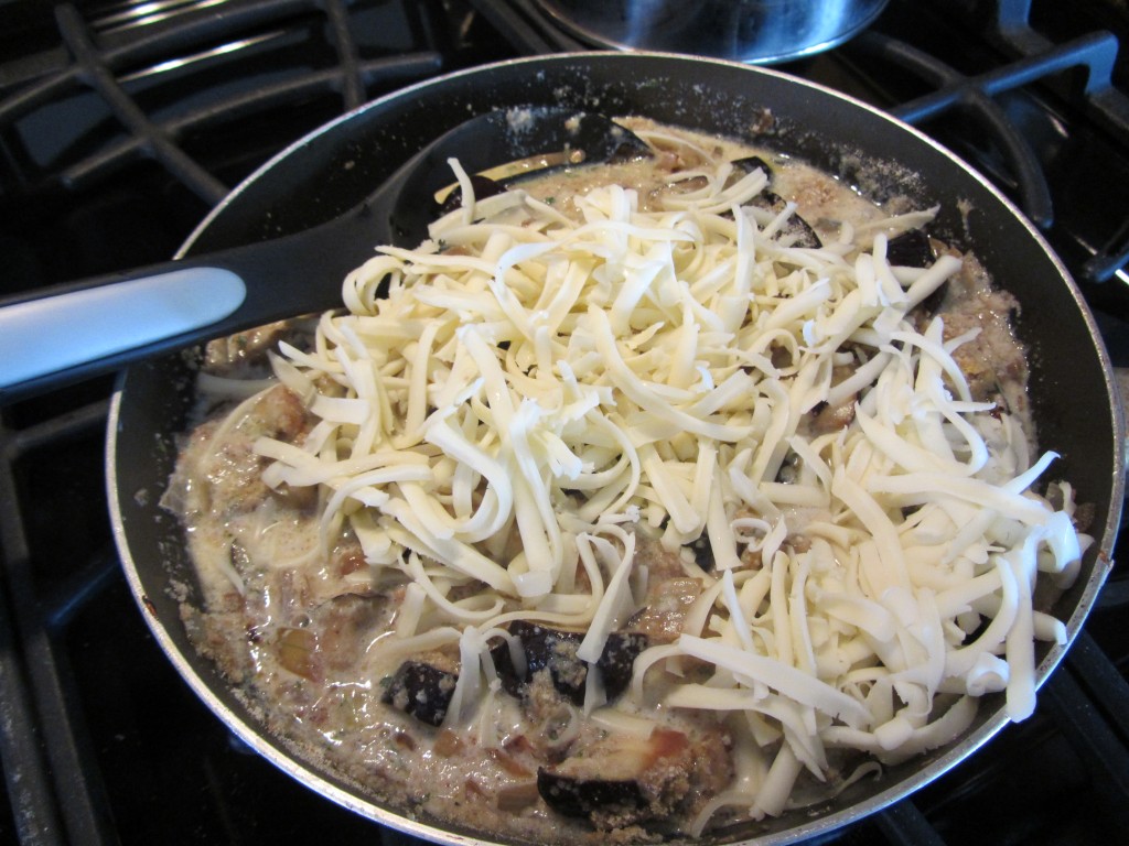 Eggplant casserole with cheese