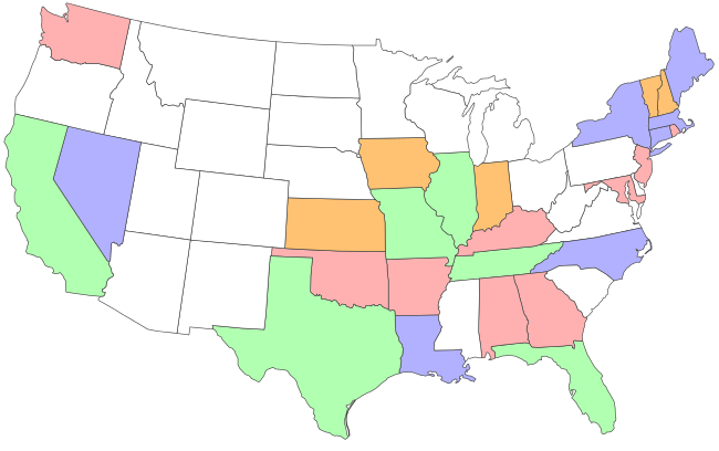 United States travel map
