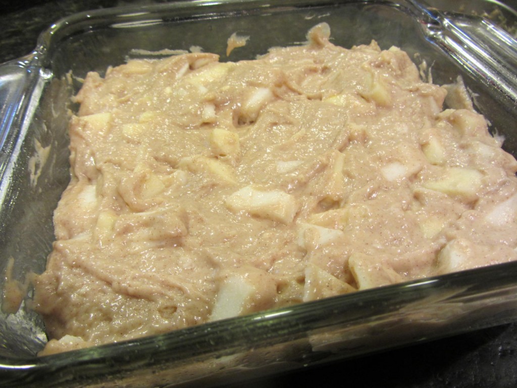 Apple pie coffeecake - before baking