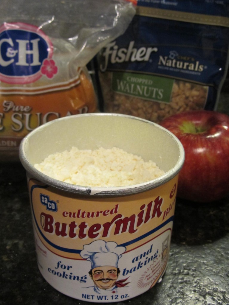 Apple pie coffeecake - ingredients - buttermilk