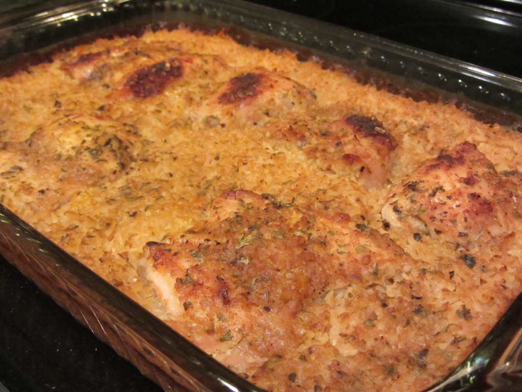 Chicken and rice recipe - out of the oven