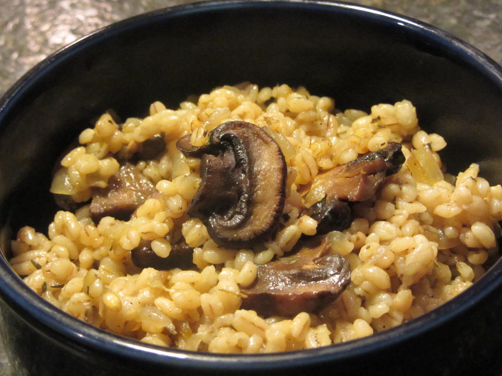 Healthy Side Dish Recipe ~ Barley Mushroom Bake