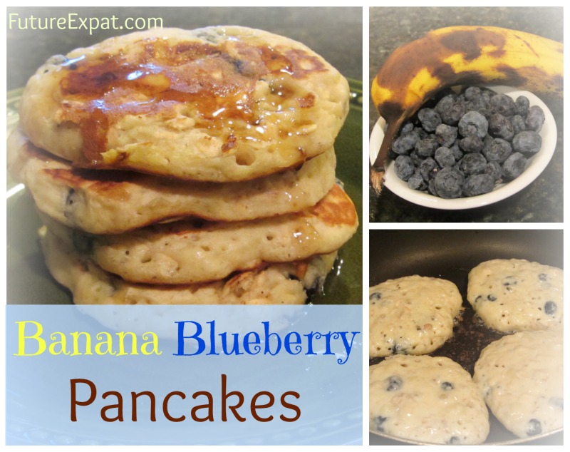 Banana Blueberry Pancakes