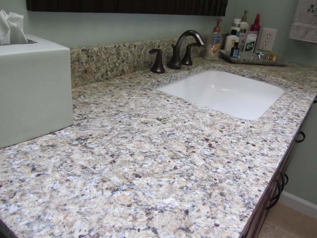 Suede granite vanity top for bathroom