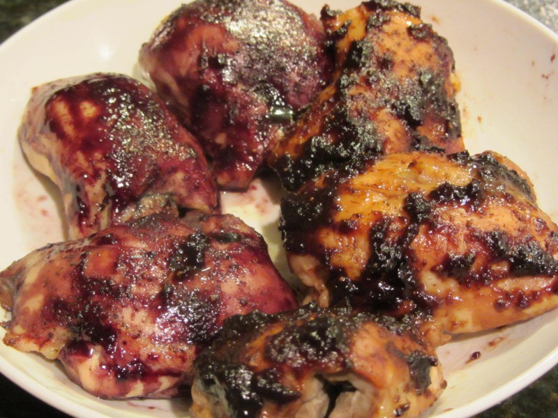 Chicken with jelly baked