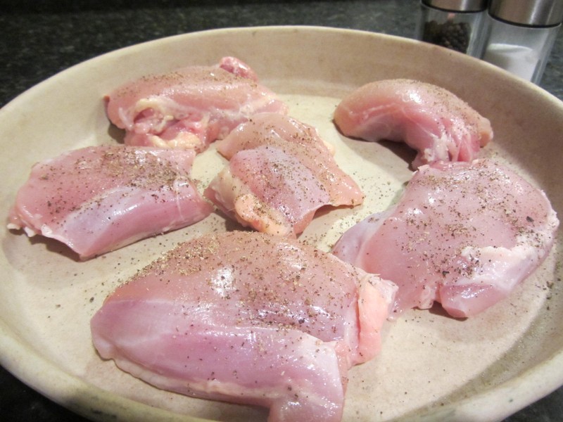 Chicken with jelly prep