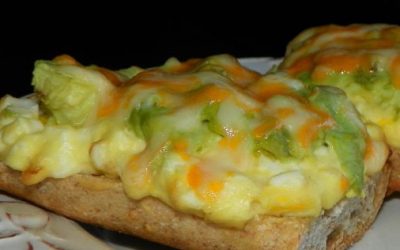 Avocado and Egg Salad Open Faced Sandwich